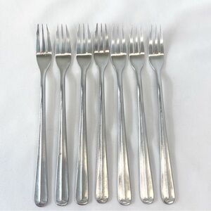 Supreme Cutlery Vintage Stainless Japan Flatware Cocktail/Seafood Forks Lot Of 7